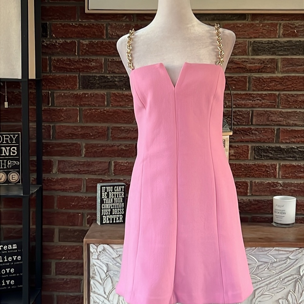 SOLD Rebecca Vallance Pierson Chain-Strap Mini Dress Size 8 NWT - Picture 2 of 6